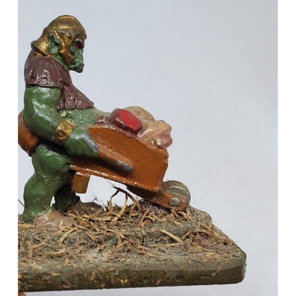 Vintage Ogre Walking With Wheelbarrow Collectible Miniature Figurine Statue - Picture 6 of 11